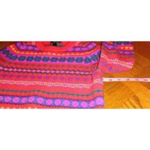 J Crew Sweater Fair Isle Holly Holiday Wool Colorful Crewneck Cozy Women's (S) - Picture 6 of 10